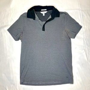 Black and Gray Calvin Klein Polo, Body Fit, Medium